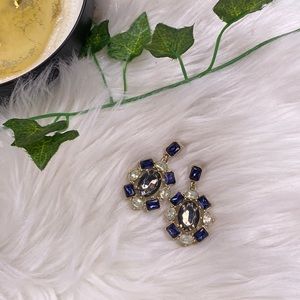 Blue and Opal Gemstone Earrings